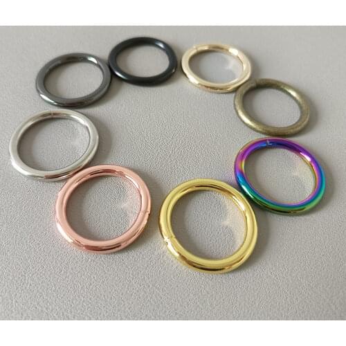 1Pcs 25mm Metal Circular Wheel O Ring For Bag Dog Martingale Collar Harness Accessory Belt Loop Buckle Hardware Garment Clasp