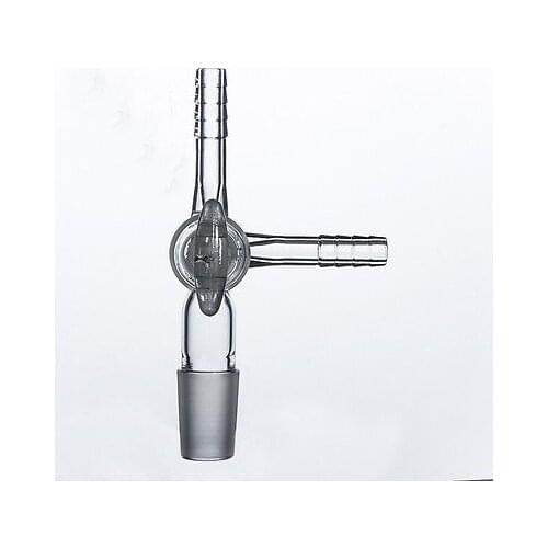 19/26 Joint Laboratory Vacuum Adapter with 8mm hose connections Glass stopcock glass instrument