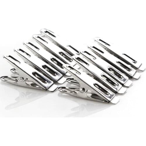20pcs Stainless Steel Clothespin Household Laundry Clothes Pegs Clips Thick Windproof Cloth Holder