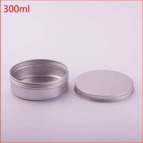 300ml aluminum jars Tins Pots big aluminum case metal cosmetic bottles cosmetic packaging containers 100pcs/lot
