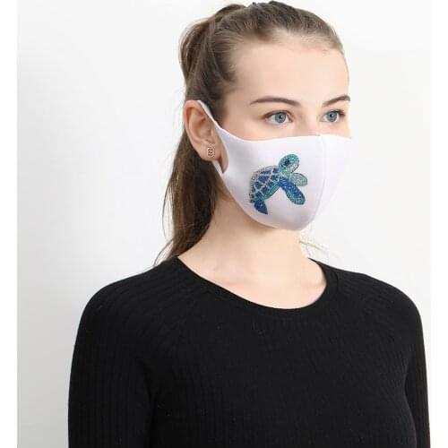 5d Diamond Mask DIY Drill Color Unicorn Rose Diamond Decor Mask Painting Kit Reusable Dustproof Mask Outdoor Face Protect Masque