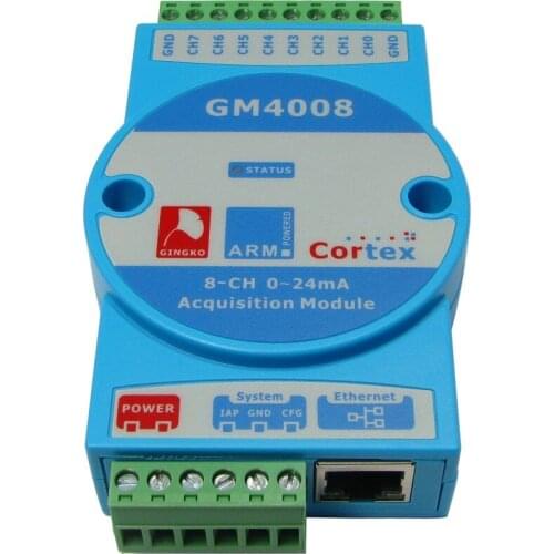 GM4008 8 channel Ethernet interface 0-24mA current acquisition module isolation