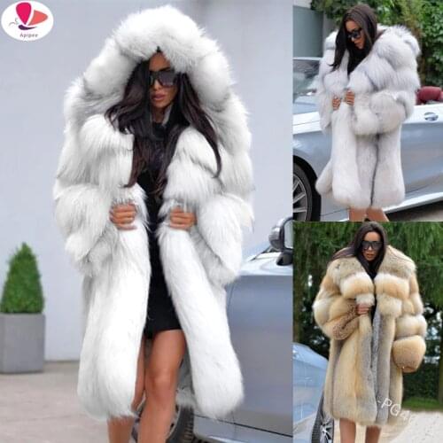 Apipee Long Fur Coats