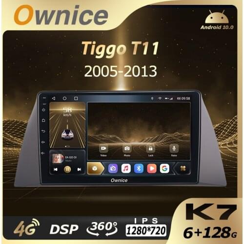 K7 Ownice Android 10.0 6G 128G Car Radio Stereo 360 Panorama for Chery Tiggo T11 2005-2013 Auto GPS unit 4G LTE Quick Charge