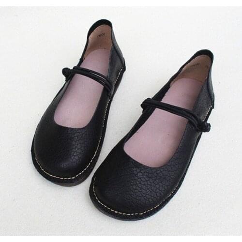 Shoes Women Flat 2020 Spring Flats Ladies 100% Genuine Leather Casual Women Shoes Round toe Slip on flat shoes ballet