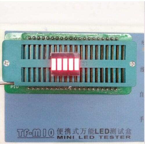 Free Ship 100pcs digital tube 12.5*10mm 5 Segment Red Digital Display Battery for DIY factory direct price battery display