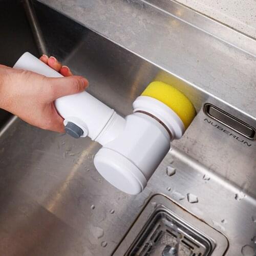 Stainless steel kitchen cloth Bathtub tiles cordless cleaning brush household cleaning Scrub Drill Cleaning Kit Brush Tool