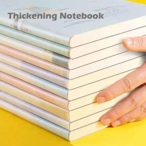 PVC Cover Notebook For Office Works,Students Stationery Fine literature and Art A5 Thickening Notebook,56pcs=112pages