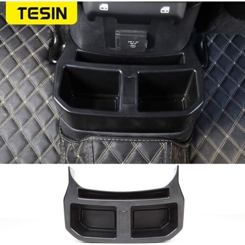TESIN Drinks Holders For Jeep Wrangler JL Car Rear Seat Water Cup Holder Storage Box Accessoroies For Jeep Wrangler JL 2018