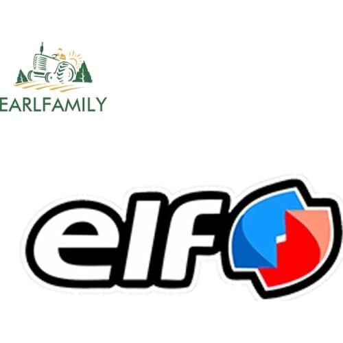 EARLFAMILY 13cm Car Styling Waterproof Elf Huile Race Voiture Renault Autocollants Auto Moto Stickers Sport Car Sticker
