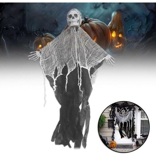 Hot Halloween Hanging Ghost Decoration Scary Grim Reaper Skeleton Ghost Creepy for Yard Outdoor Holiday Decoration Hanging Decor