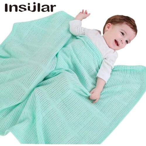 Cotton Baby Receiving Blankets Newborn Baby Blankets Swaddling Nursery Wrap Bath Towel Breathable knitted Baby Blanket Soft