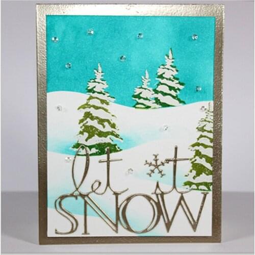 Good Word "Let it Snow" Metal Cutting Dies Stencils DIY Scrapbooking Album Paper Cards Craft Decorative Embossing New