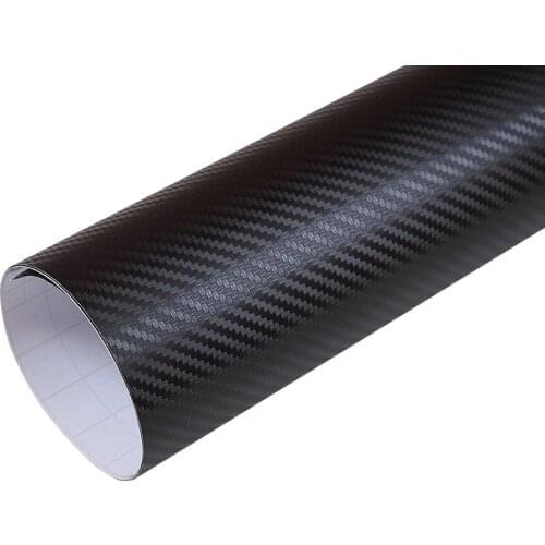 Classic 3D Black Carbon Fibre Vinyl Car Wrap Film With Air Bubble Free like Real Weave Carbon PROTWRAPS 1.52x30m/ 5x98ft