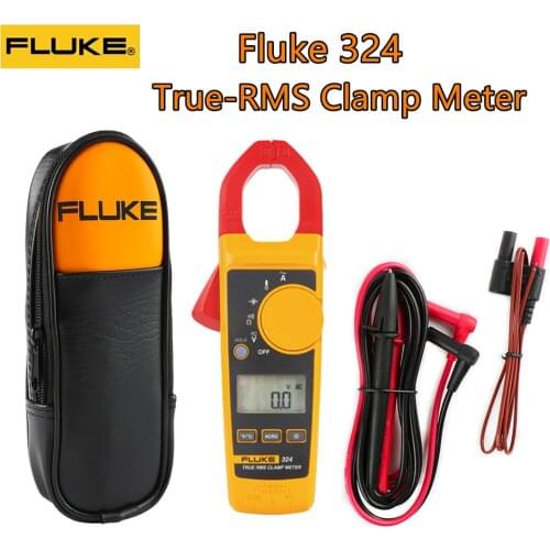 Fluke 324 True-RMS Clamp Meter with Temperature Capacitance Measurements and Carry Bag 40/400A AC 600V AC/DC