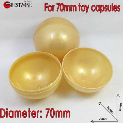 Free shipping 70mm half transparent and half colors Plastic balls or Kids Toy Capsules Pink Colored can open and close