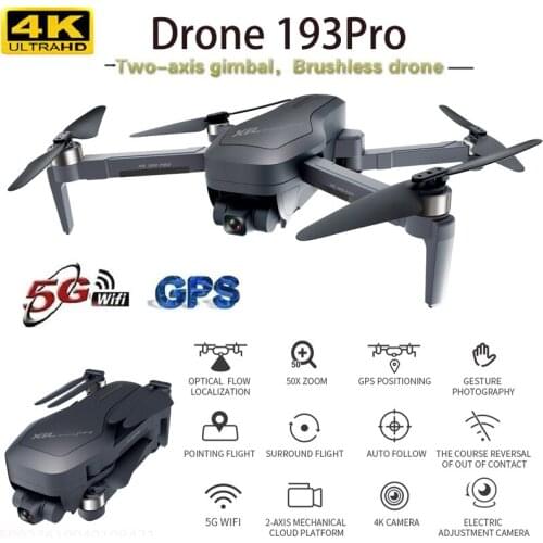 193Pro Drone with 4K HD Camera Professional Brushless Motor Intelligent GPS FOLLOW 5G WIFI Foldable RC Helicopter Quadrocopter