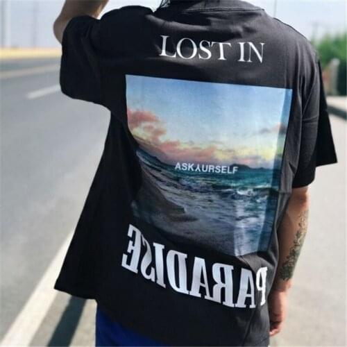 Kpop Summer Tshirt Japan Female Dancing Summer City T-shirt Fashion Loose Top Kpop Summer Black Tees Girls Holiday Shirts Girls