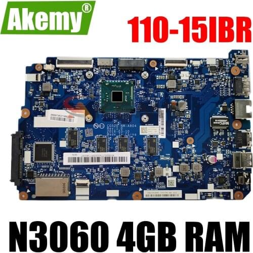 Laptop motherboard For LENOVO Ideapad 110-15IBR N3060 Mainboard NM-A804 SR2KN with 4GB RAM DDR3