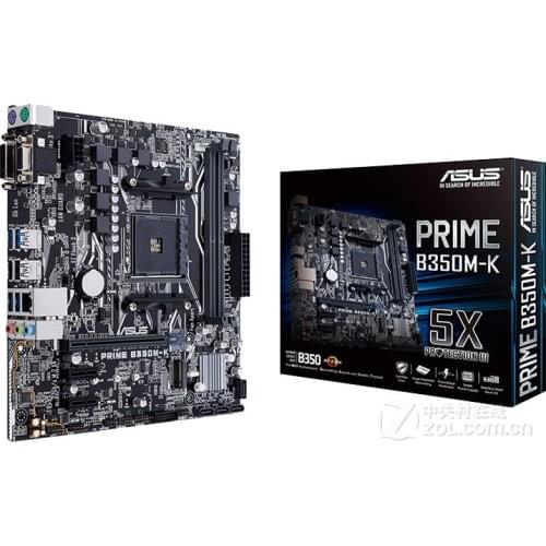 New for ASUS PRIME B350M-K motherboard Socket AM4 DDR4 USB3.0 SATA3 DVI VGA 32GB B350 desktop motherboard Free shipping