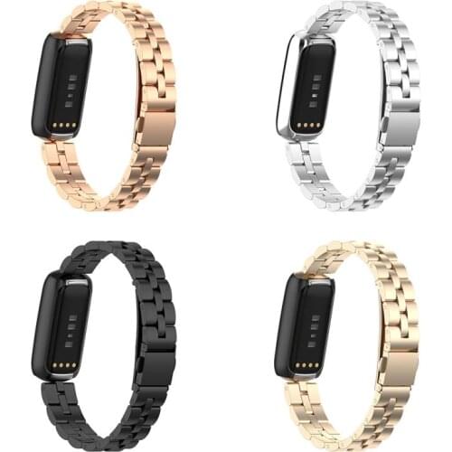 New Watch Bands For Fitbit Luxe Sport Watch Band Stainless Steel Metal Wrist Strap Women Jewelry Bracelet For Fitbit Luxe Correa