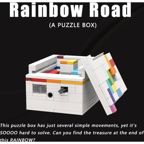 NEW MOC Building Block Model Set Challenge Decryption Box Rainbow Puzzle Box DIY Bricks Educational Toy Boy Gift