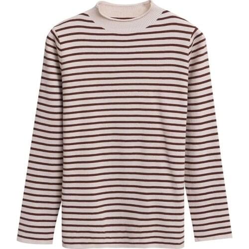 Pullovers Women Sweater Oversize Unisex Couples Japanese Striped Knit Sweater Hip Hop Female New Winter Fashion Retro Daily