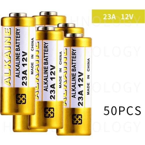 50pcs/Lot Small Battery 23A 12V 21/23 A23 E23A MN21 MS21 V23GA L1028 Alkaline Dry Battery