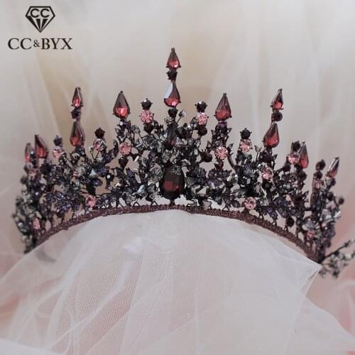 CC baroque style vintage tiaras and crowns hairbands wedding hair accessories for bride girl jewelry party beach headdress xy409