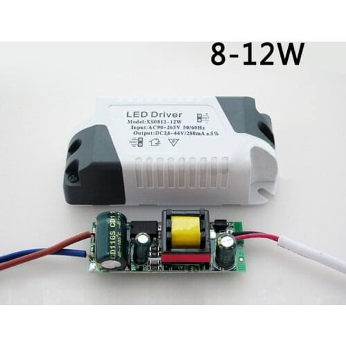 AC90~265V 3W,4-7W,8-12W,13-18W,18-24W LED Driver Power Supply Adapter Transformer For LED Panel Lights 240mA 270mA