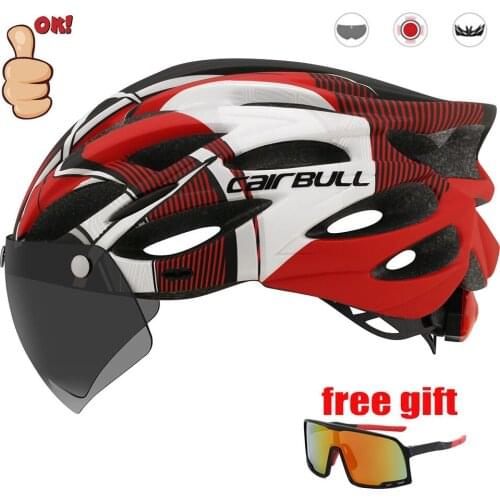 Cairbull Ultralight Cycling Helmet Bicycle Helmet In-Mold With Visor MTB Road Racing Bike Helmet Riding Safe Cap Casco large