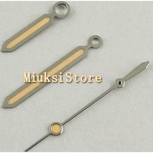 Yellow silver watch hands green luminous hands fit NH35 NH36 Automatic Movement Watch parts