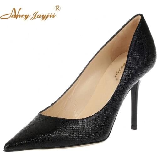 2017 NEW Sexy Black PU Fashion Pointed Toe High Heels Women Shoes Woman Plus Large Size 4-16 Dress Career Office Mujeres Shoes