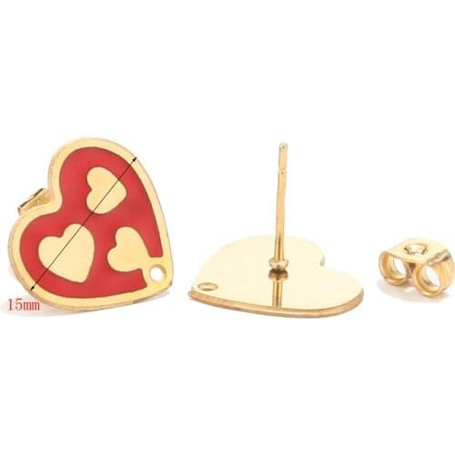 1pair Fashion Stainless Steel Woman flower Earrings Post Stud Earrings DIY jewelry finding Accessories