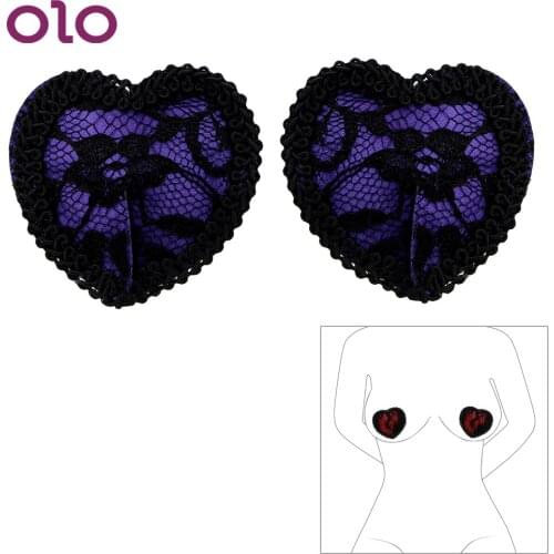 OLO 1 Pair Nipple Covers Silicone Sticker Backless Bra Pad Chest Stickers Breast Petals Tassels Heart Shape Sex Toys For Women