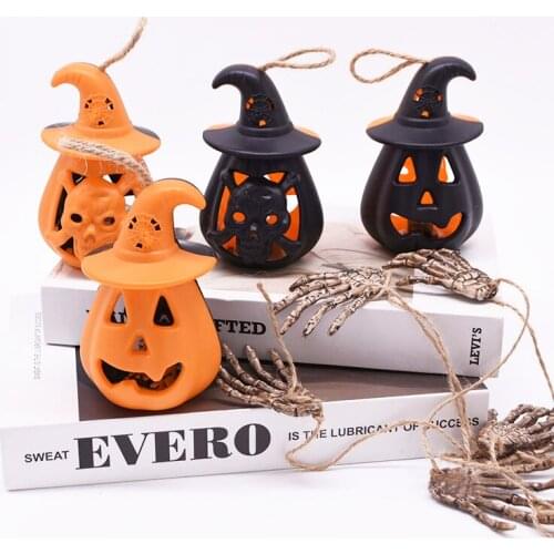 1Pc 3D LED Sign Night Light Charged Orange Black Grimace Pumpkin Painted Lamp DIY Halloween Themed Party Hanging Decor Kids Gift