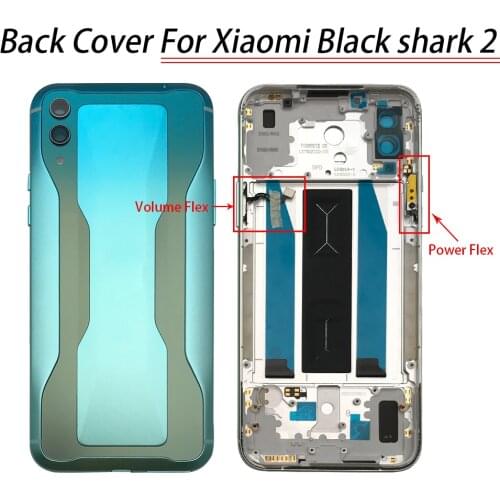 10Pcs/Lot, Back Battery Door Rear Housing Cover Case For Xiaomi Mi Black Shark 2 Skw-h0 With Side Keys Camera Lens