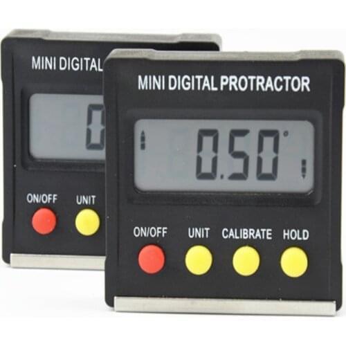 360 Degree Mini Digital Protractor Electronic Inclinometer digital angle finder Level Box with Magnetic Base Measuring Tools