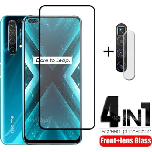 4-in-1 For OPPO Realme X3 Glass For Realme X3 Tempered Glass Screen Protector For OPPO Realme 5 6 X50 Pro C15 C11 X3 Lens Glass