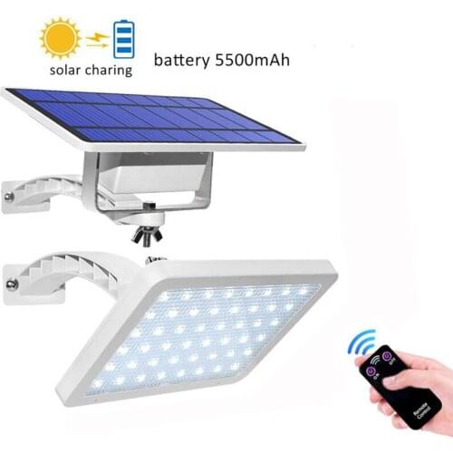 48 LED Solar Light Dual Use Outdoor Garden Porch Wall Lamp PIR Motion Sensor Remote Control Sunlight Waterproof Street Light