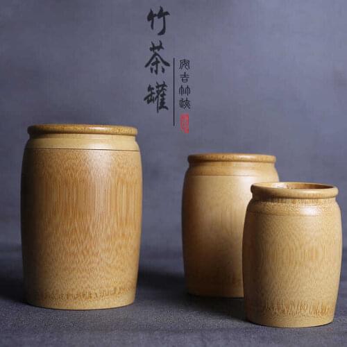 Bamboo jars, spice jars, storage jars, food jars, coffee bean jars and lip seal jars stash container tea storage