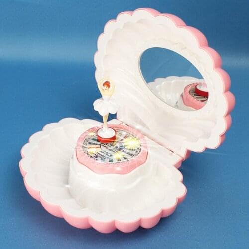 Dancing Ballet Girl Shell Music Box with Light Christmas Stocking Filler for Kids