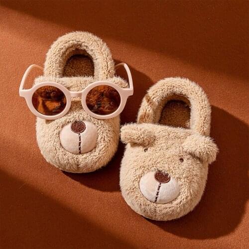 CheerfulMario Childrens Cotton Linen Slippers Boys Girls Floor Non-slip Cotton Slippers Kids Shoes