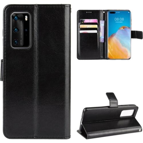 For Huawei P40 Case For Huawei P40 Pro Luxury PU Leather Wallet Lanyard Stand ShockProof Case For Huawei P40 P40Pro Phone Bags