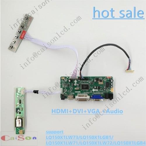 DVI/VGA/AUDIO/ of LCD Driver Board support LQ150X1LW73/LQ150X1LGB1/LQ150X1LW71/LQ150X1LW72/LQ150X1LGB4