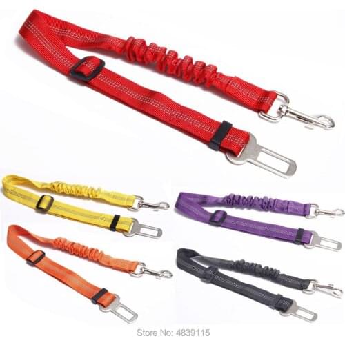 10pcs/lot Elastic Pet Dog Car Safety Seat Belt Pet Car Supplies Mixed Colors Available