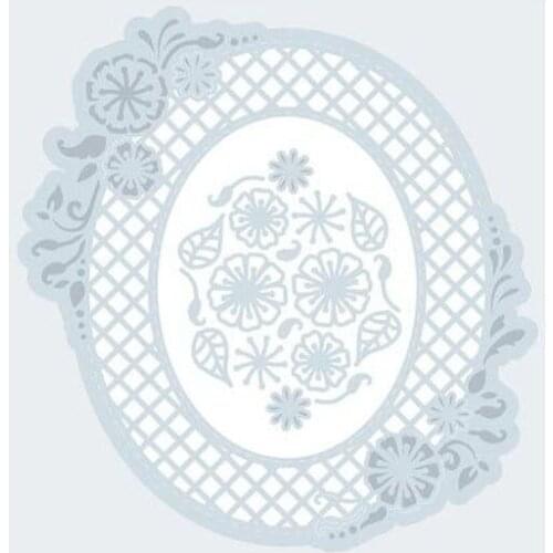 JMCRAFT New Oval Flower Lace Border Metal Cutting Dies DIY Scrapbook Handmade Paper Craft Metal Steel Template Dies