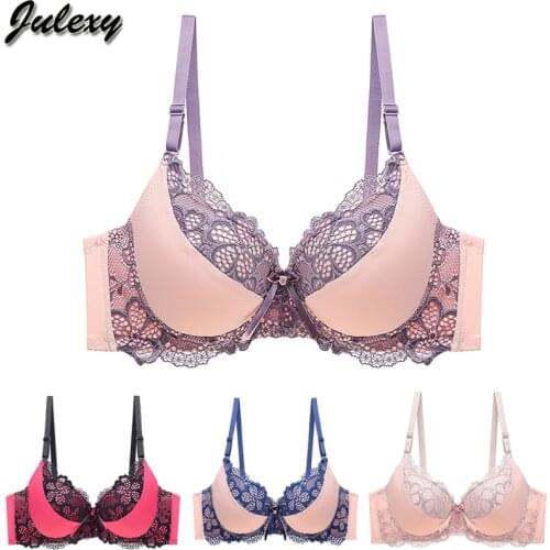 Julexy ABC cup Women Bra Sexy Female Brassiere Lingerie soutien gorge femme Bralette Push Up Lace Underwear