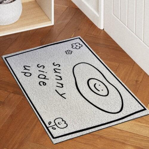Simple Style Hallway Door Mat Carpet Living Room Mat PVC Silk Loop Anti-slip Mat Home Entrance Door Mat Custom Size Mat Carpet