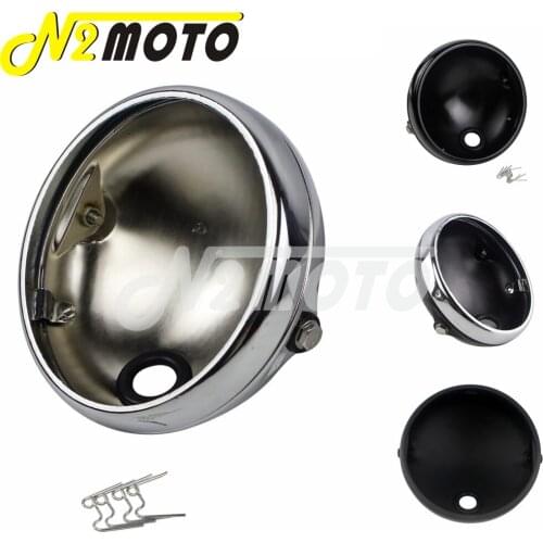 Motorcycle Chrome 7" Round Headlight Housing LED Light Bulb Bucket For Harley Touring Road King Electra Glide Softail FLD/FLH
